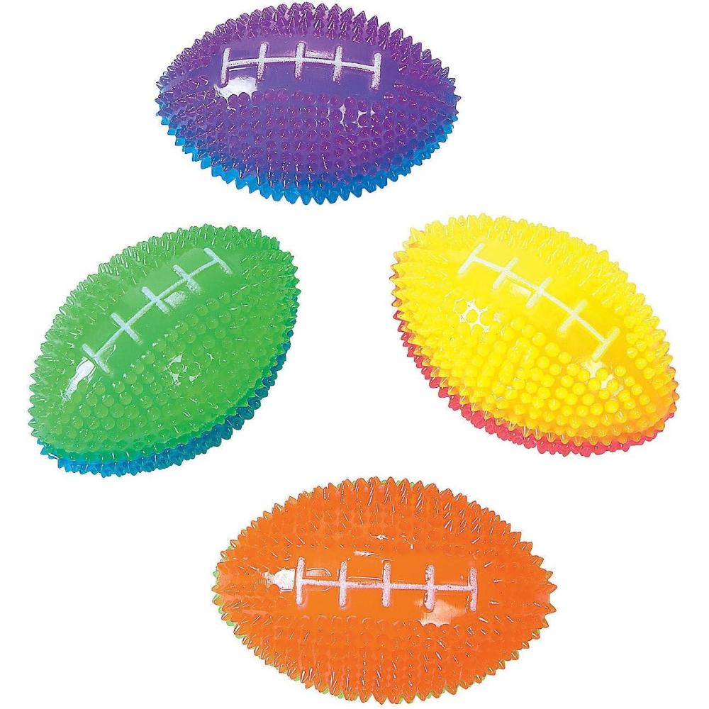 image:imageFun Express Light Up Mini Footballs Bulk Set of 12  Glow in Dark Rubber Football Toys for Kids Ages 612 for Boys 810 Year Old  Outdoor Games amp Sports Party Favors