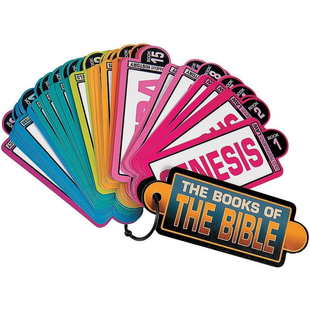 image:imageFun Express Multicolored Books of The Bible Information Cards Set 12 Pieces 65 x 25 Engaging Educational Tools for Kids Learning and Fun