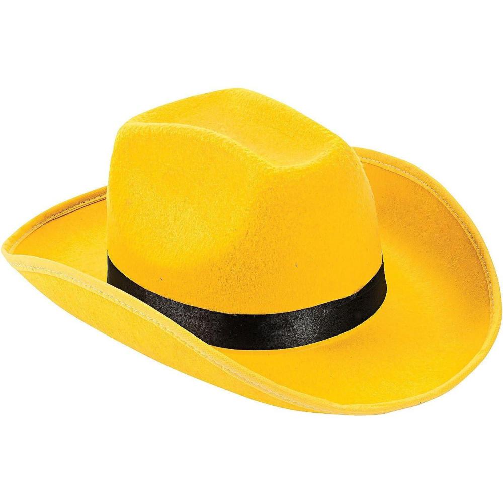 image:imageFun Express Yellow Cowboy Hat for Women and Men  Western Style Costume Accessory for Adults  Perfect for Rodeo Country Parties amp Halloween Events  One Size Fits Most