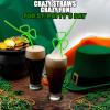 Fun Express 12 Pieces Shamrock Plastic Crazy Straws, BPA Free Plastic, Reusable for St. Patrick’s Day Party Supplies, Green