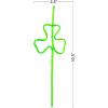 Fun Express 12 Pieces Shamrock Plastic Crazy Straws, BPA Free Plastic, Reusable for St. Patrick’s Day Party Supplies, Green