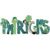 Fun Express Happy St Patricks Day Wooden Sign – Premium Hand-Painted Hinged Screen with Shamrocks, Leprechauns & Rainbows | Irish Home Decor for Tabletop Display | Celtic Holiday Decorations 18×7.75