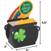 Fun Express Leprechaun Pot of Gold Treat Boxes Party Favors – 12 Small Gift Boxes with Handles for St Patricks Day Decorations | Green Gable Boxes for Candy, Goody Bags & Birthday Treats