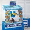 Fun Express Portable Bar Table Stand – Gold Tabletop Tent Base for Events | Dessert Table Display Set for Vendor Craft Fair, Party Tables & Mobile Bar Station | Circus Carnival Theme Setup