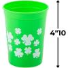Fun Express St. Patrick’s Day Shamrock & Clover Reusable Plastic Cups 10 oz – 12 Ct