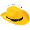 Fun Express Yellow Cowboy Hat for Women and Men – Western Style Costume Accessory for Adults | Perfect for Rodeo, Country Parties & Halloween Events | One Size Fits Most