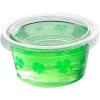 Small St. Patrick’s Day Plastic Gelatin Shot Cups with Lids – 100 Ct.