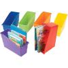 Fun Express Magazine Holder Book Bins 6 Pack – Heavy-Duty Plastic Bins for Organization | Folder Organizer for Classroom Storage, Home Office & Teacher Organization | Multi-Color Set 5×12.5×7.25