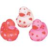 Mini Valentine Rubber Duckies – Bulk Set of 24 Pink, Red and White Valentine’s Day Party Favors and Toys
