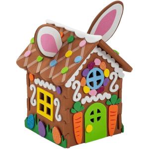 Fun Express 3D Easter Bunny House Craft Kit, Makes 12