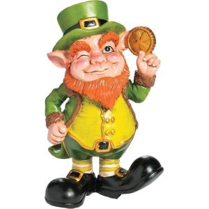 Fun Express Leprechaun Garden Figure for St Patricks Day – 11.5 Inches Tall – Hand Painted – Outdoor Yard Decor Statue
