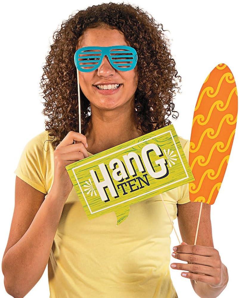 image:imageSurfs Up Photo Stick Props  12 12 Pcs  Multicolor amp Assorted Tropical Designs Perfect for Luau Parties Themed Birthdays amp More1