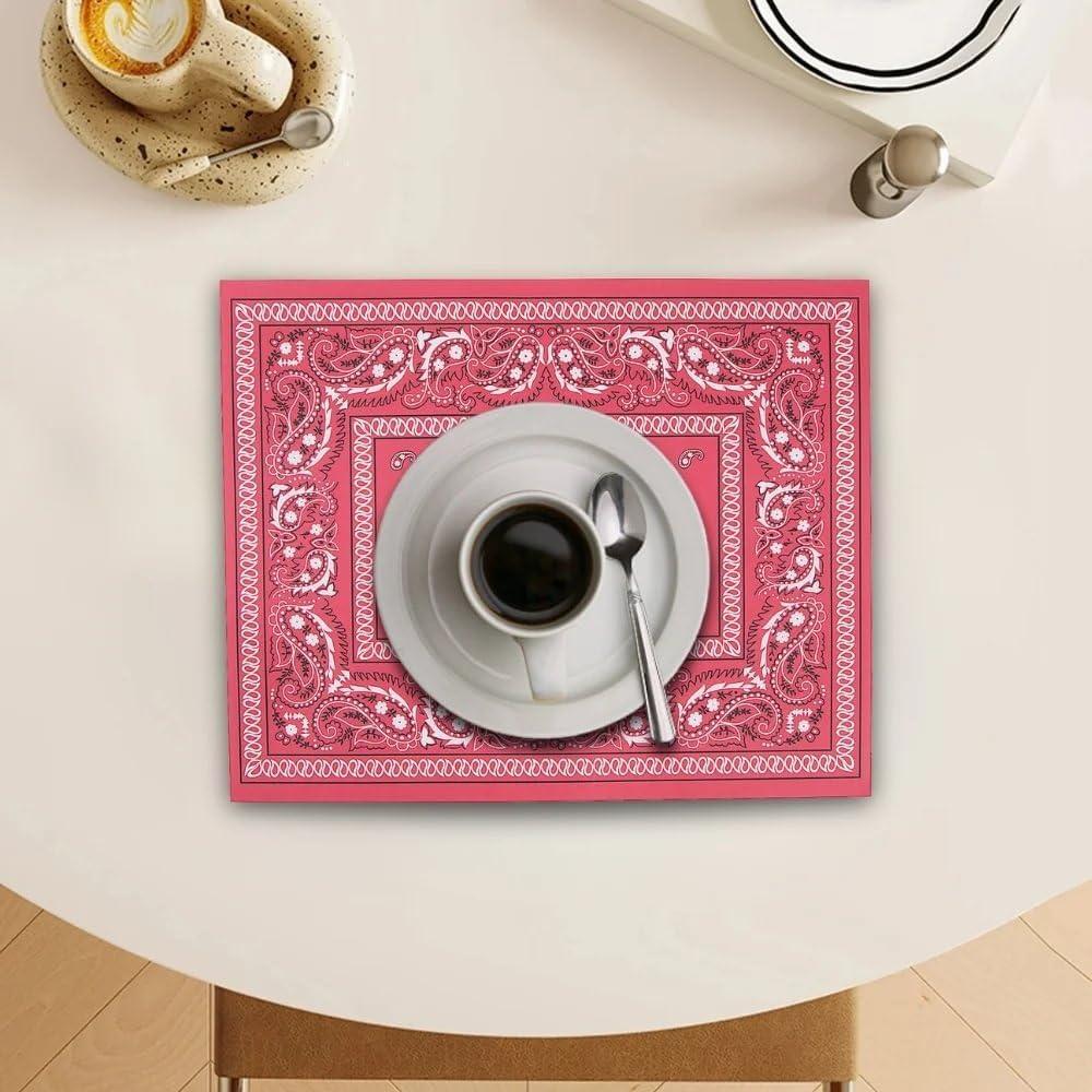 image:imageWestern Themed Paper Placemats Red Bandana Deisgn BBQ and Cowboy Party Supplies Bulk Set of 5016 inch x 13 inch Pack of 2