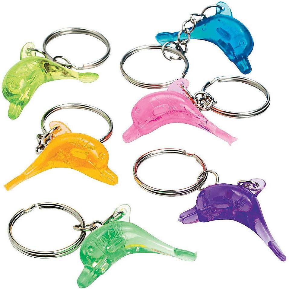 image:imageFun Express Dolphin Key Chains Bulk Set of 48 Party Favors and Toy Giveaways