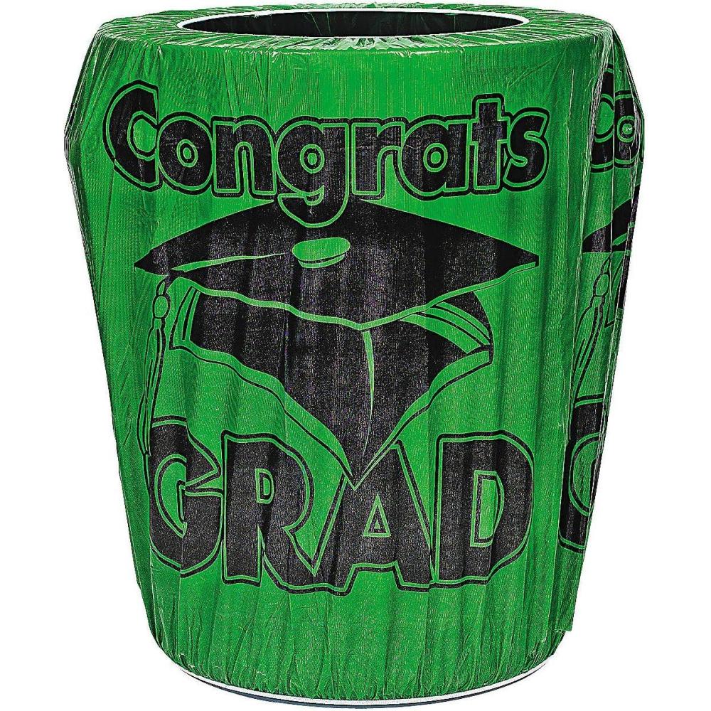 image:imageGreen Congrats Grad Trash Can Cover Graduation Party Decor