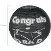 Fun Express Congrats Grad Black Paper Lanterns – 12″ Hanging Graduation Party Decor – 6 Pieces – Festive Lanterns for Celebrations