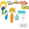 Surf’s Up Photo Stick Props – 12″ (12 Pcs) – Multicolor & Assorted Tropical Designs, Perfect for Luau Parties, Themed Birthdays & More(1)