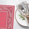 Western Themed Paper Placemats – Red Bandana Deisgn – BBQ and Cowboy Party Supplies – Bulk Set of 50(16 inch x 13 inch)