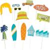 Surf’s Up Photo Stick Props – 12″ (12 Pcs) – Multicolor & Assorted Tropical Designs, Perfect for Luau Parties, Themed Birthdays & More(1)