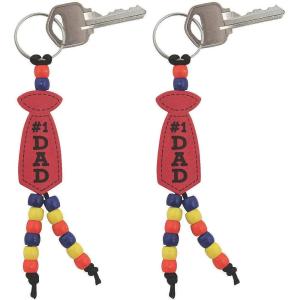 Father’s Day Beaded Keychain Craft Kit -12 – Crafts for Kids and Fun Home Activities (Pack of 2)(Small (Pack of 2))
