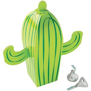 Fun Express Cactus Shaped Favor Treat Boxes – VBS Vacation Bible School Supplies/Decor – 12 Pieces – Party, Fiesta and Cinco de Mayo Supplies