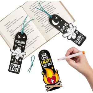 Fun Express Color Your Own Camp VBS Bookmarks – 12 Piece, Vacation Bible School 2024