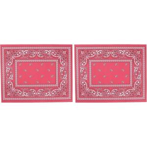 Western Themed Paper Placemats – Red Bandana Deisgn – BBQ and Cowboy Party Supplies – Bulk Set of 50(16 inch x 13 inch (Pack of 2))