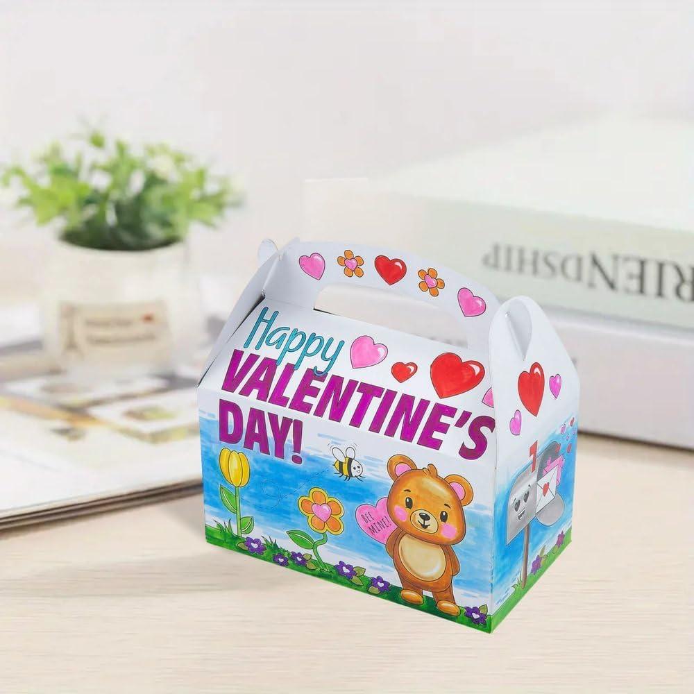 image:imageColor Your Own Valentine Mail Box Set of 12 Crafts for Kids and Fun Home Activities