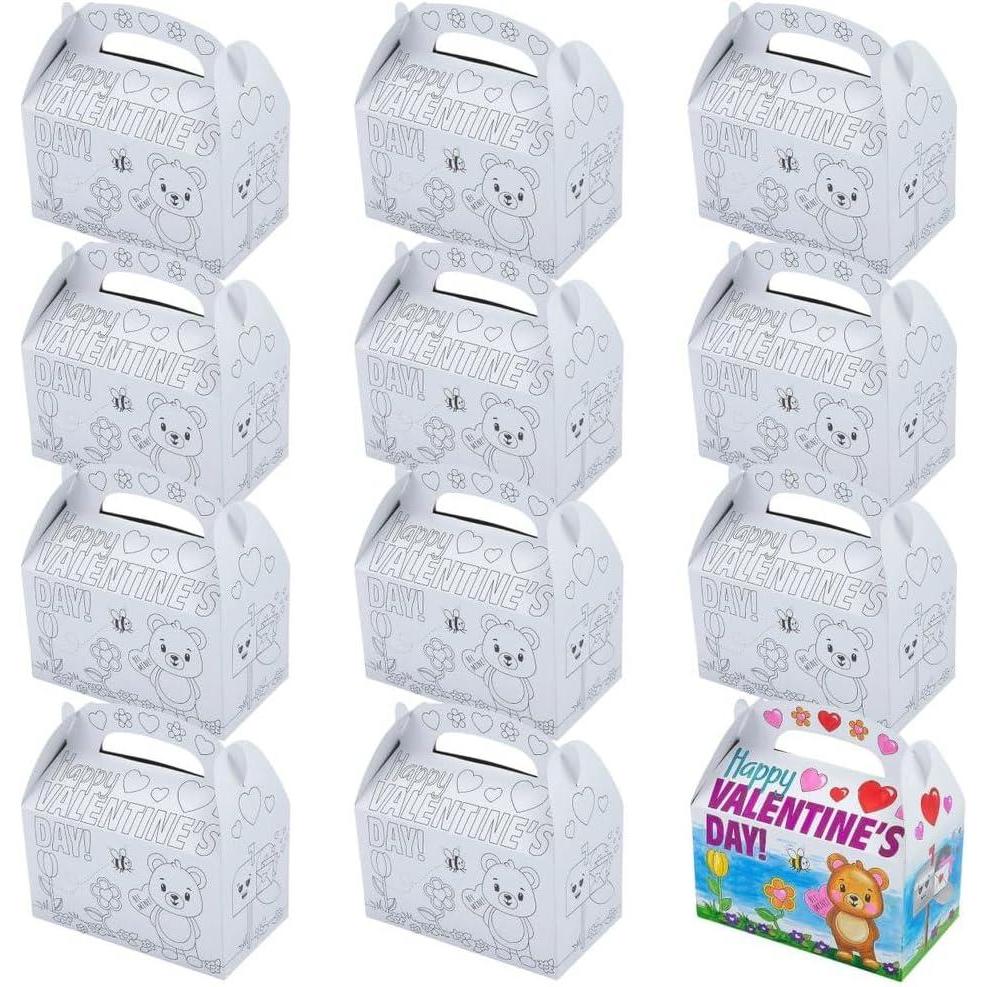 image:imageColor Your Own Valentine Mail Box  Set of 12  Crafts for Kids and Fun Home Activities