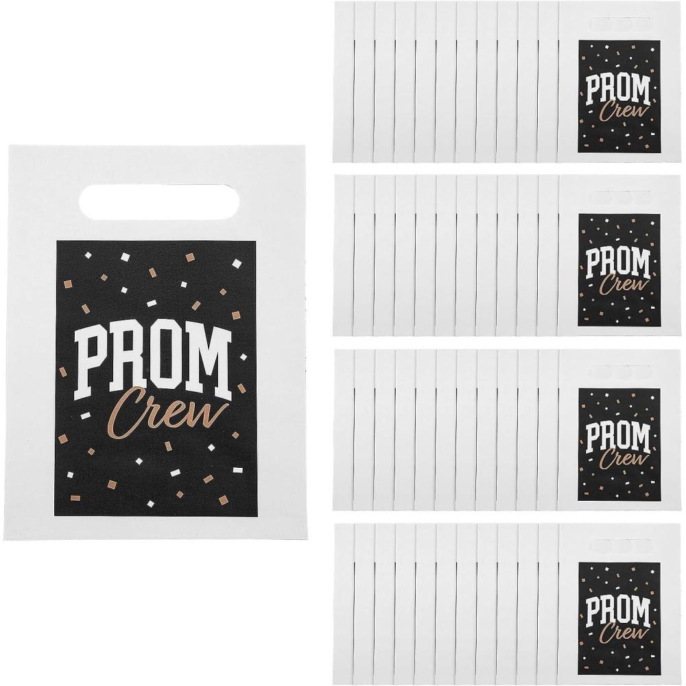 image:imageFun Expess 7 12 x 10 Bulk 50 Pieces Prom Crew Party Favor Bags with Cutout Handles