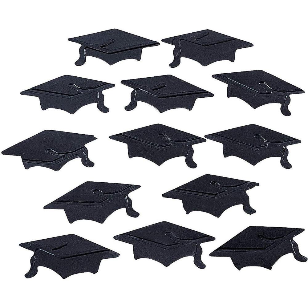 image:imageFun Express Black Graduation Hat Confetti2oz for Graduation Party Decor General Decor Confetti 1 Piece