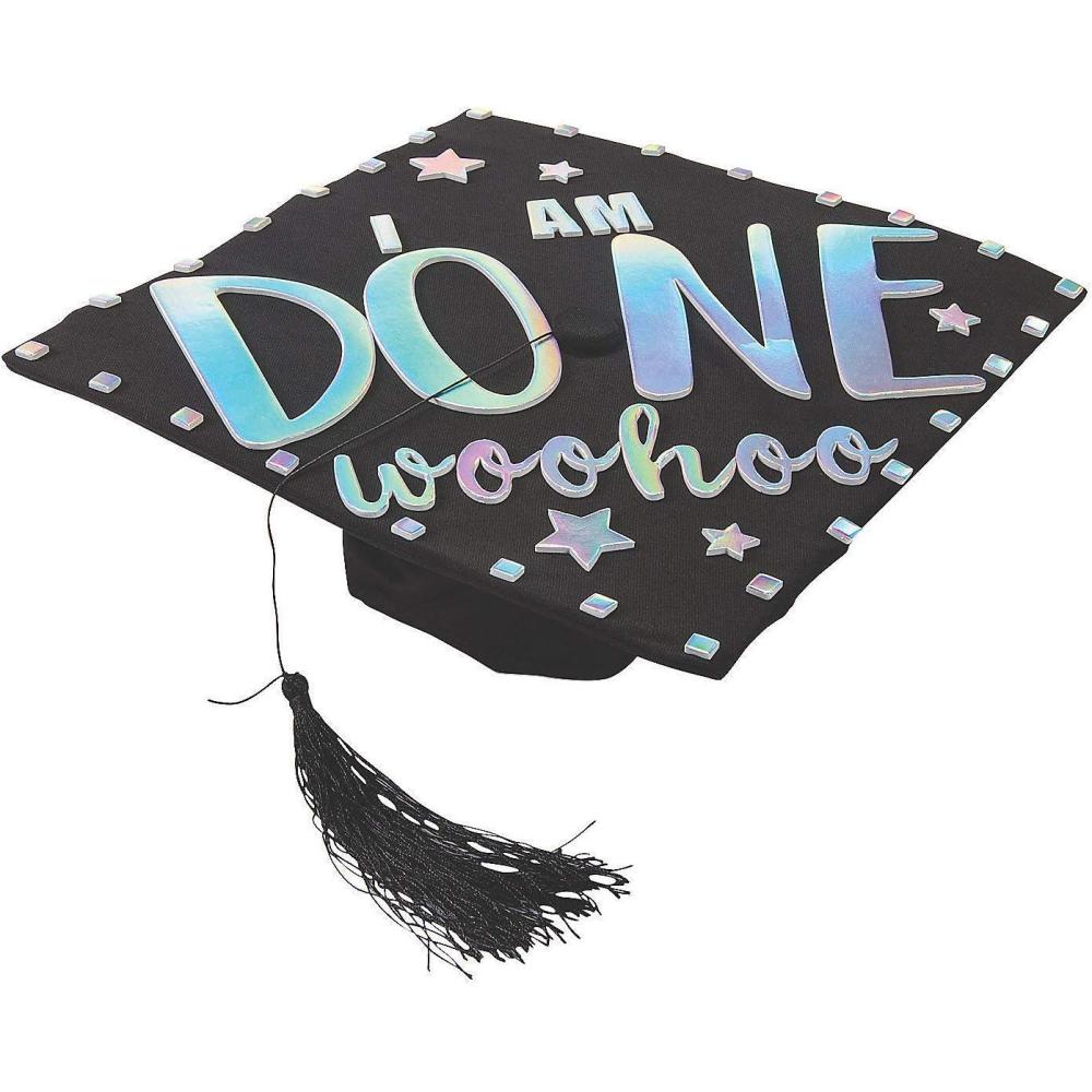 image:imageFun Express  Iridescent Mortarboard Decorating Kit for Graduation  Stationery  Stickers  Stickers  Sheets  Graduation  8 Pieces