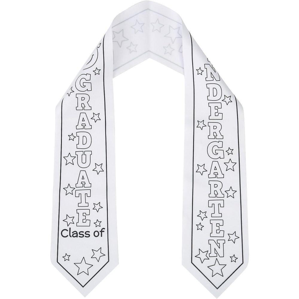 image:imageFun Express 42 Kids Color Your Own Kindergarten Graduation White Polyester Stole