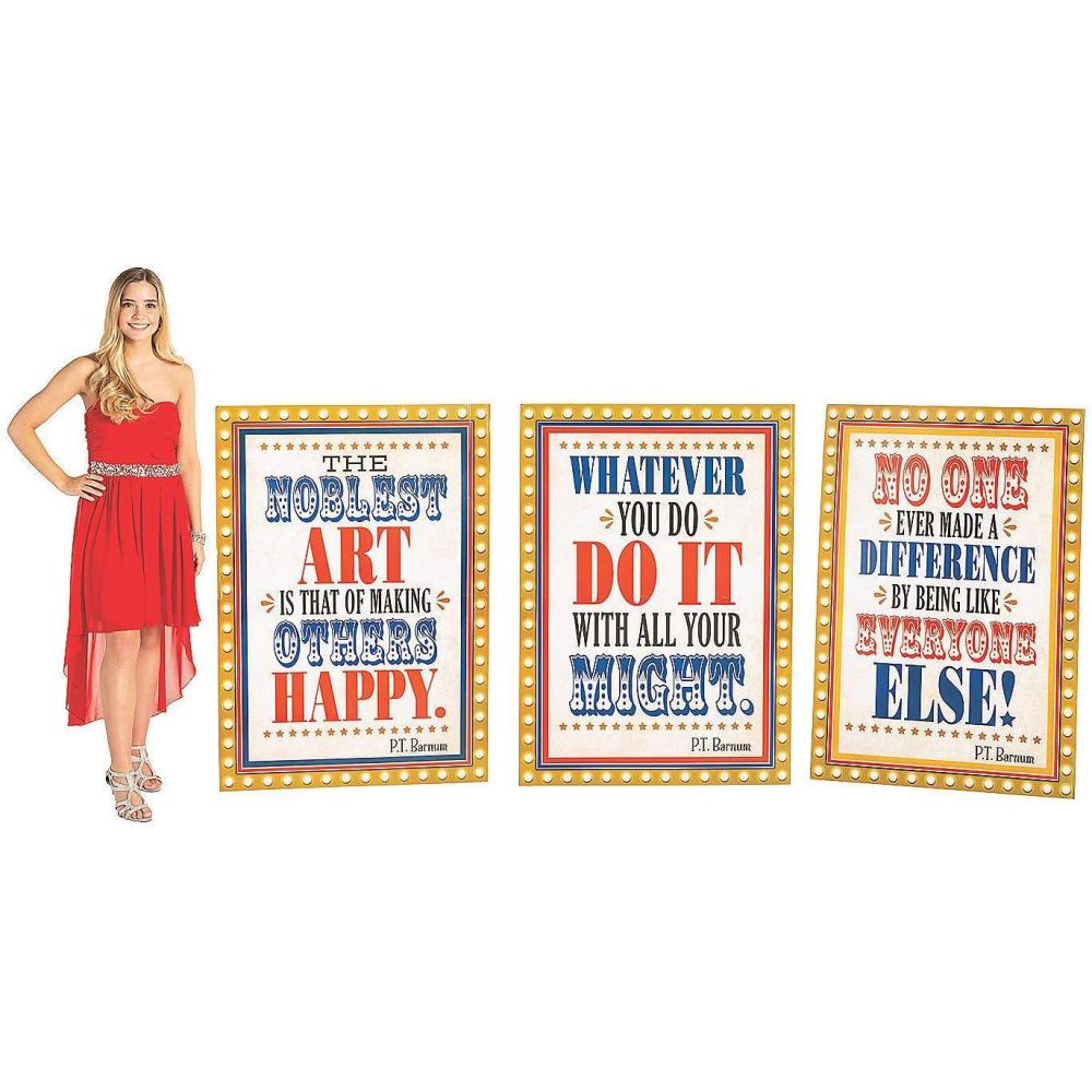 image:imageFun Express 485 Circus Theme Cardboard Cutouts Vintage StandUps for Carnival Party Decor EyeCatching and Fun for Any Celebration 3 Pieces