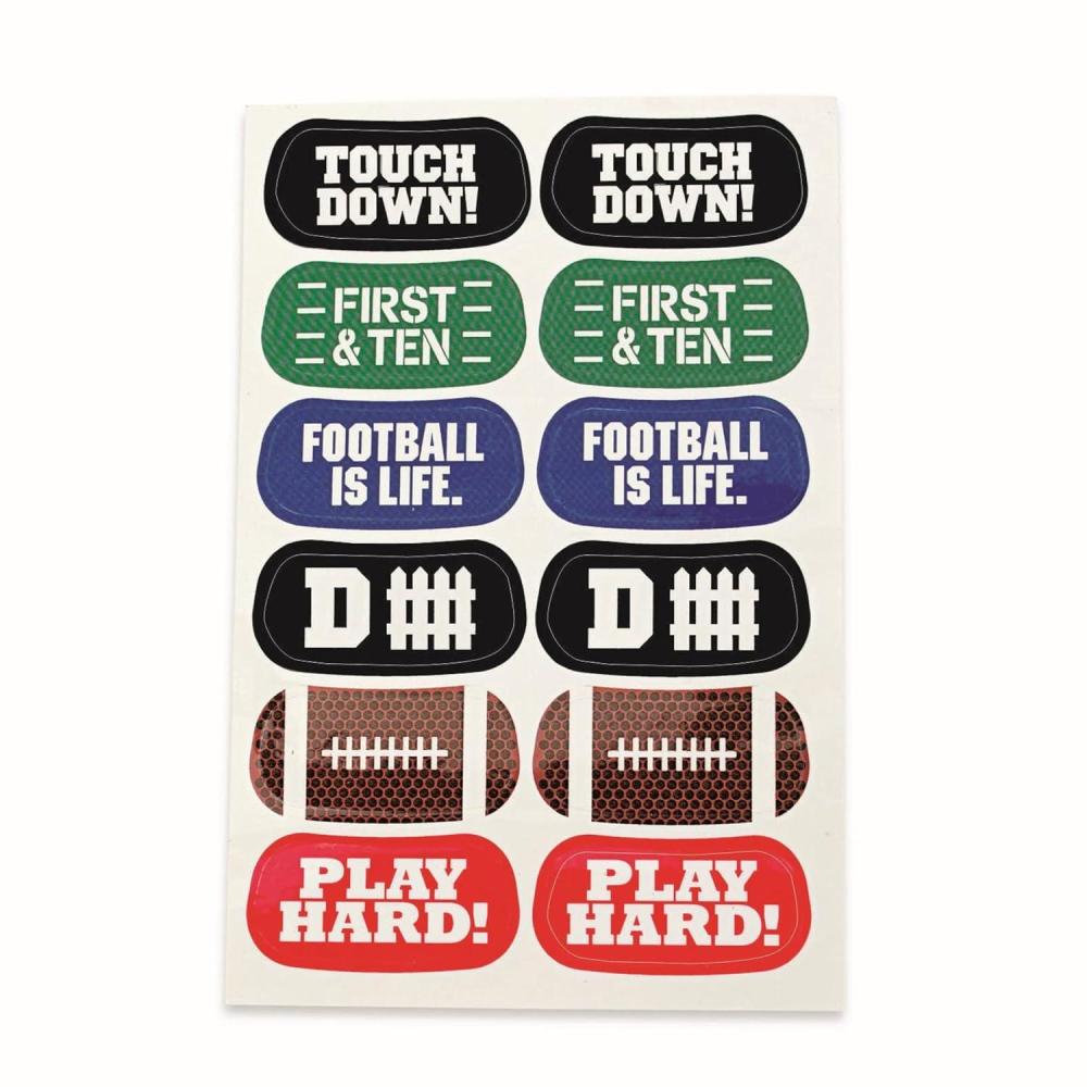 image:imageFun Express 6 sheets Football Face Under Eye Sticker Tattoos Team Spirit Apparel Accessories