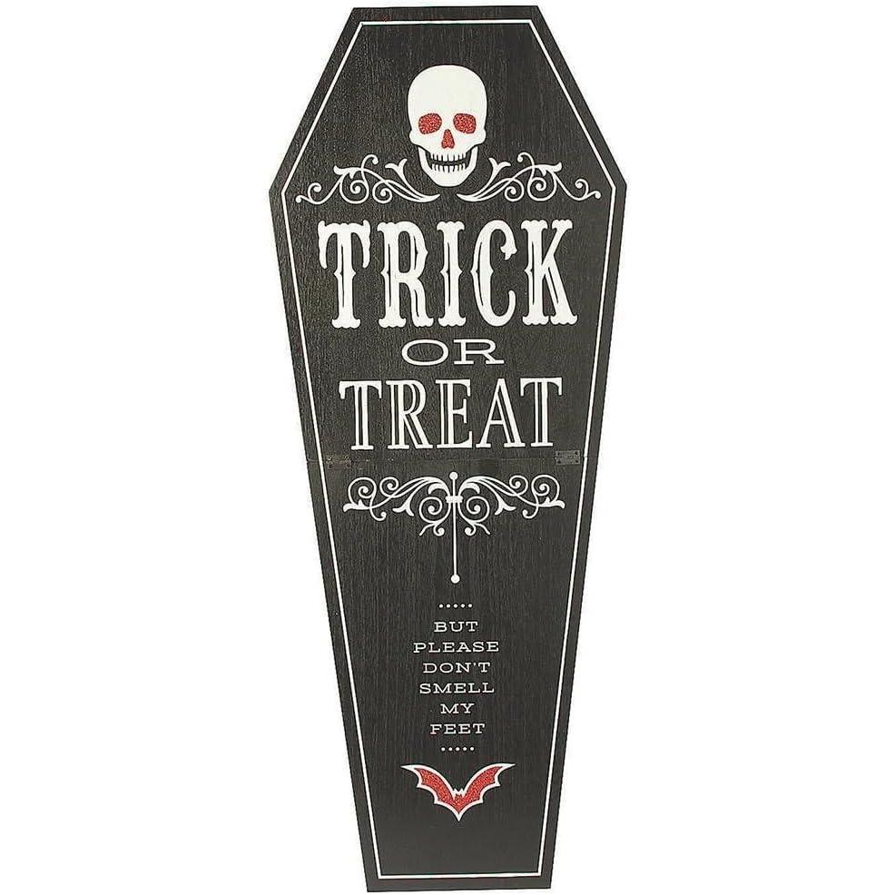 image:imageFun Express Gothic Halloween Wood Coffin  Spooky and Creepy Home Dcor for Haunted Houses Parties and Outdoor Displays  Perfect for Adding an Eerie Touch to Your Halloween Celebration  1 Piece