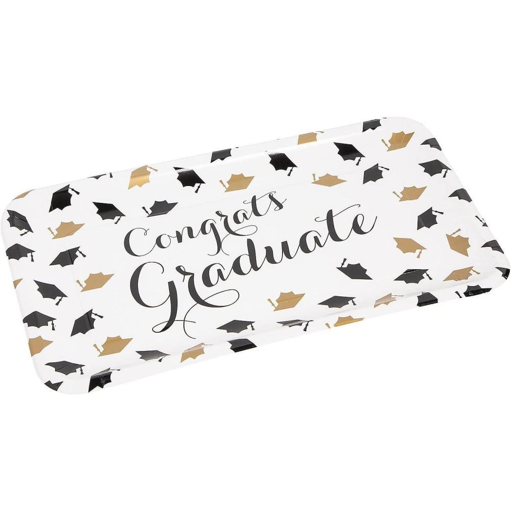 image:imageGraduation Party Congrats Graduate Paper Serving Trays 3 Pieces