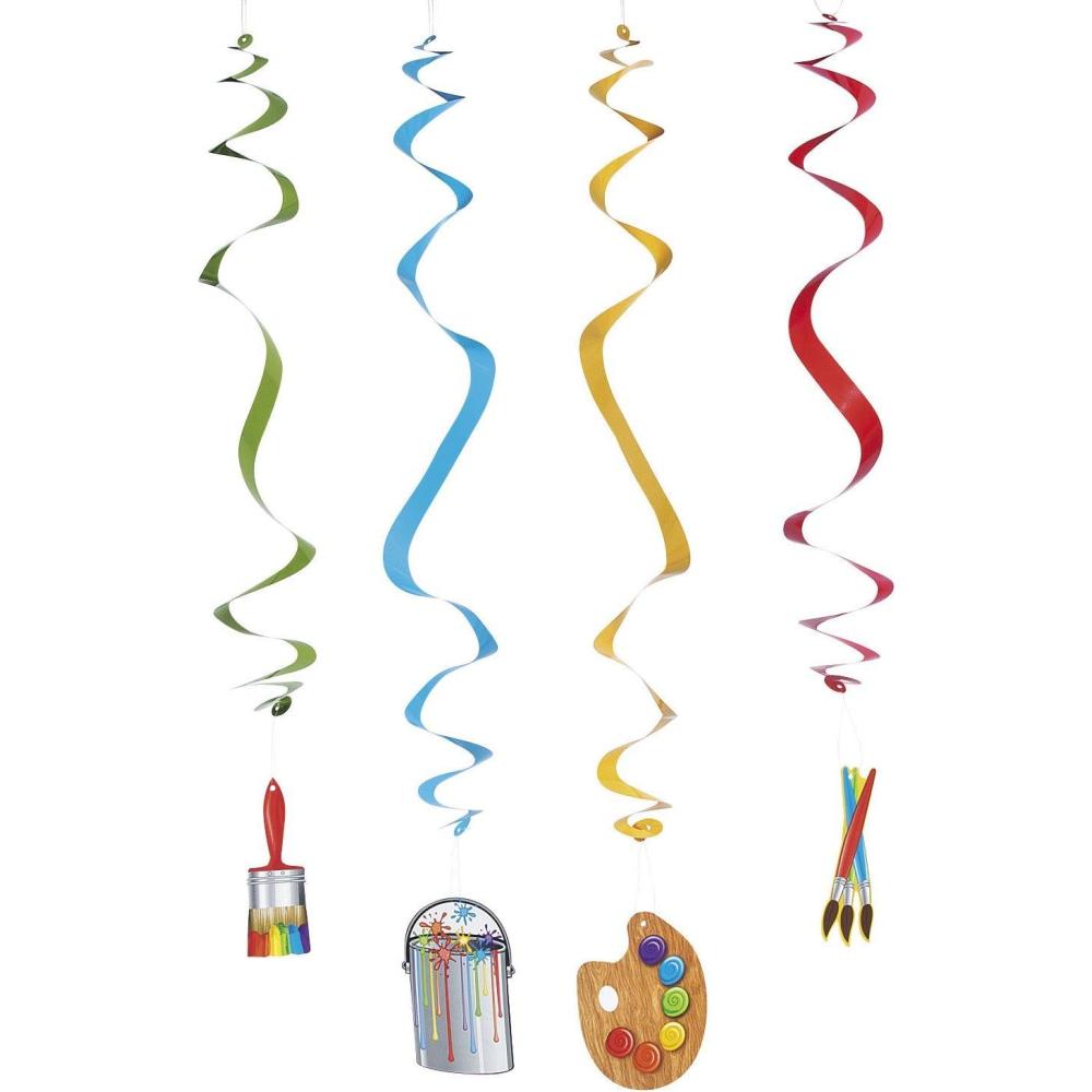 image:imageLittle Painter Hanging Swirl Decorations Assorted 12 Pcs
