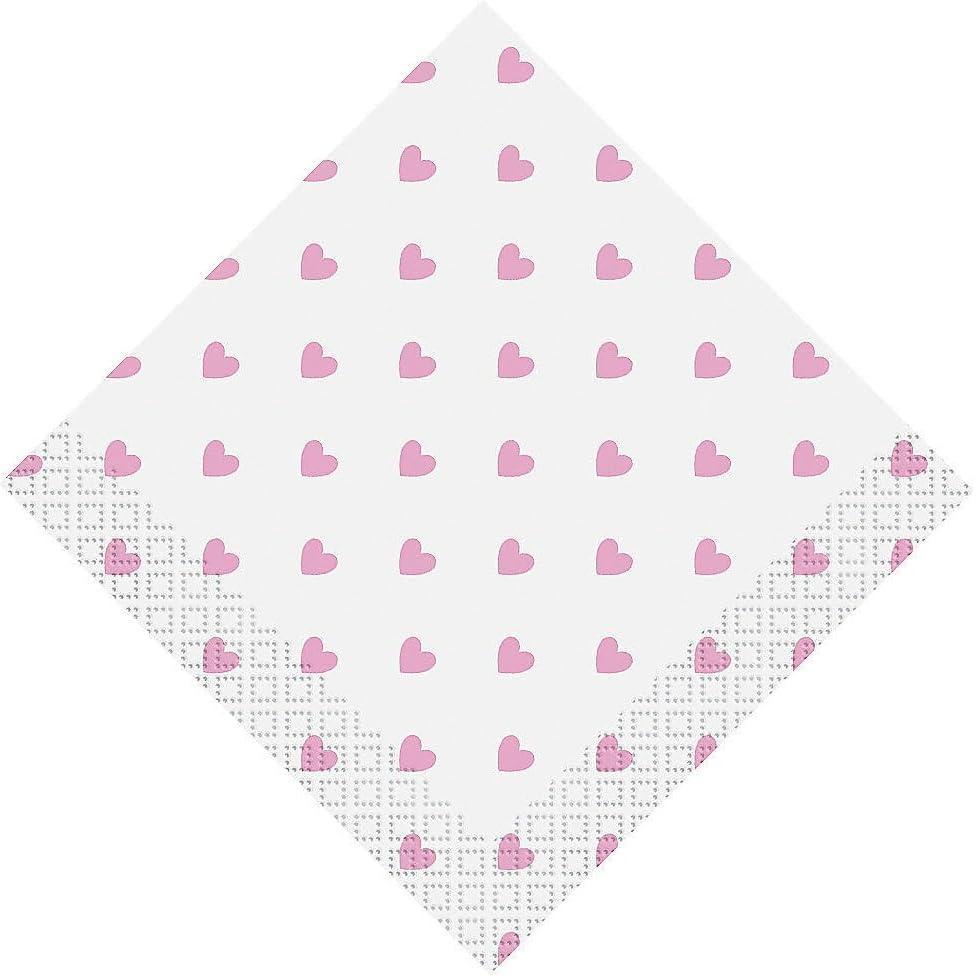 image:imagePink Hearts Baby Shower Beverage Napkins 16 pieces