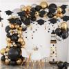 Black Glitter Tassel & Graduation Cap Party Garland