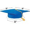 Fun Express – Matte Blue Child Mortarboard Hat for Graduation – Apparel Accessories – Hats – Graduation Hats – Graduation – 1 Piece
