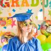 Fun Express – Matte Blue Child Mortarboard Hat for Graduation – Apparel Accessories – Hats – Graduation Hats – Graduation – 1 Piece