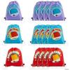 Fun Express Congrats Grad Drawstring Backpack for Graduation Party (Set of 12)(Multicolor)