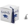 Fun Express Graduation Party White Favor Boxes with Blue Tassel, 25 Pieces