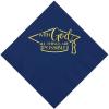 Gold Foil Religious Graduation Navy Paper Beverage Napkins – 50 Pc.