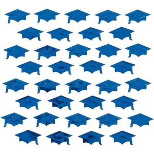Blue Graduation Hat Foil Confetti – 2 oz – Graduation Party Decor