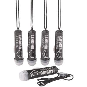 Fun Express 3 1/2″ Your Future is Bright Plastic Flashlights on Breakaway Cord – 12 Pack – Graduation Party Favors – Accessories
