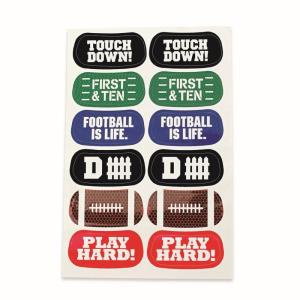 Fun Express 6 sheets Football Face Under Eye Sticker Tattoos | Team Spirit | Apparel Accessories