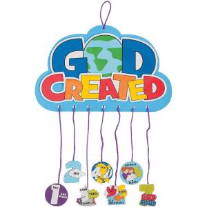 Fun Express 7 Days of Creation Mobile Craft Kit – Makes 12 – DIY Religious Crafts for Kids