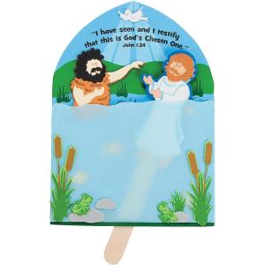 Fun Express Baptism of Jesus Acetate Craft Kit – Creative Kids Crafts Religious Activities, Home & Classroom Fun Perfect for Religious Education Sunday School Bible Study & Creative Play – 12 Pieces